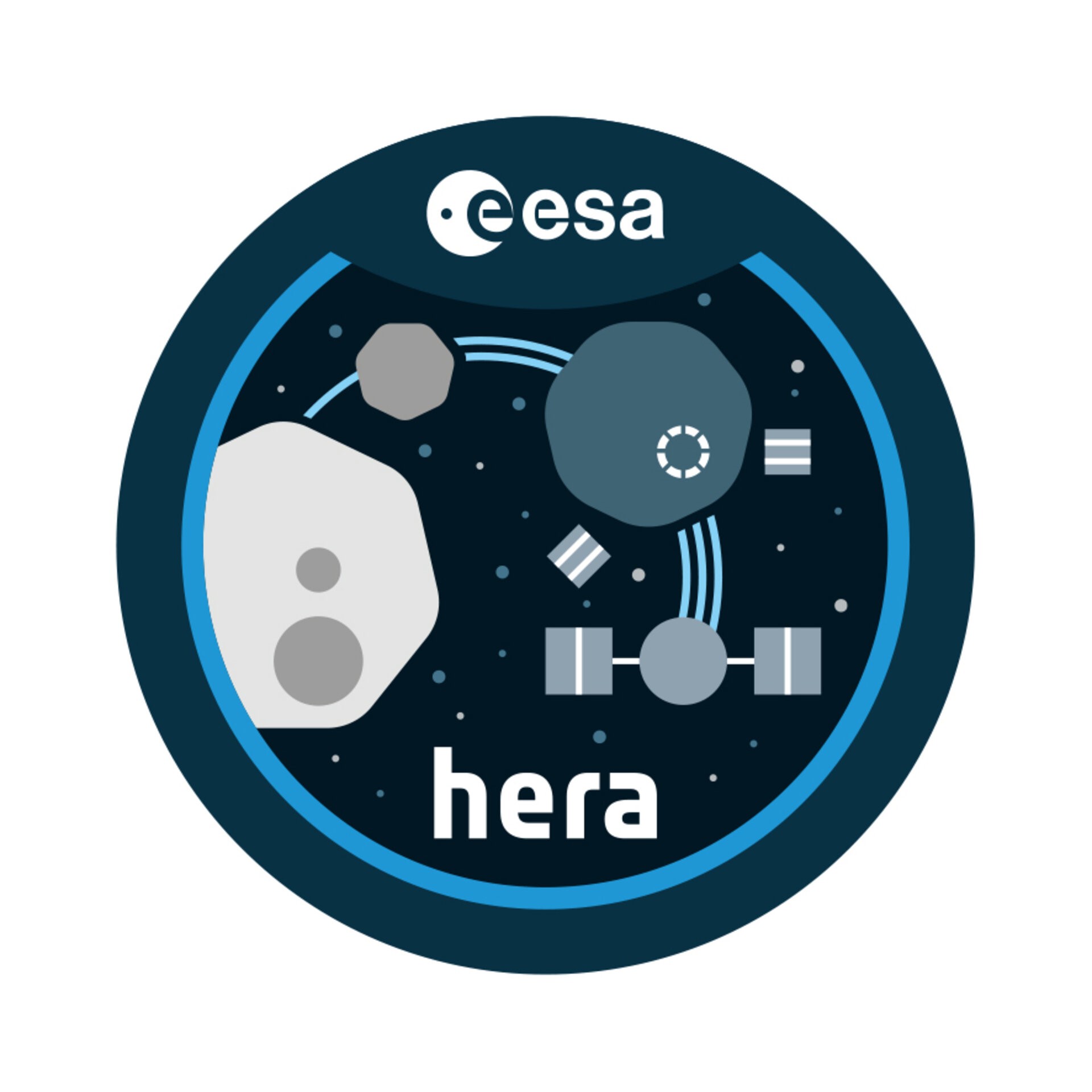 The ESA's Hera space mission logo